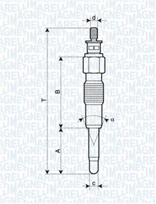 MAGNETI MARELLI Свеча накаливания 062900040304